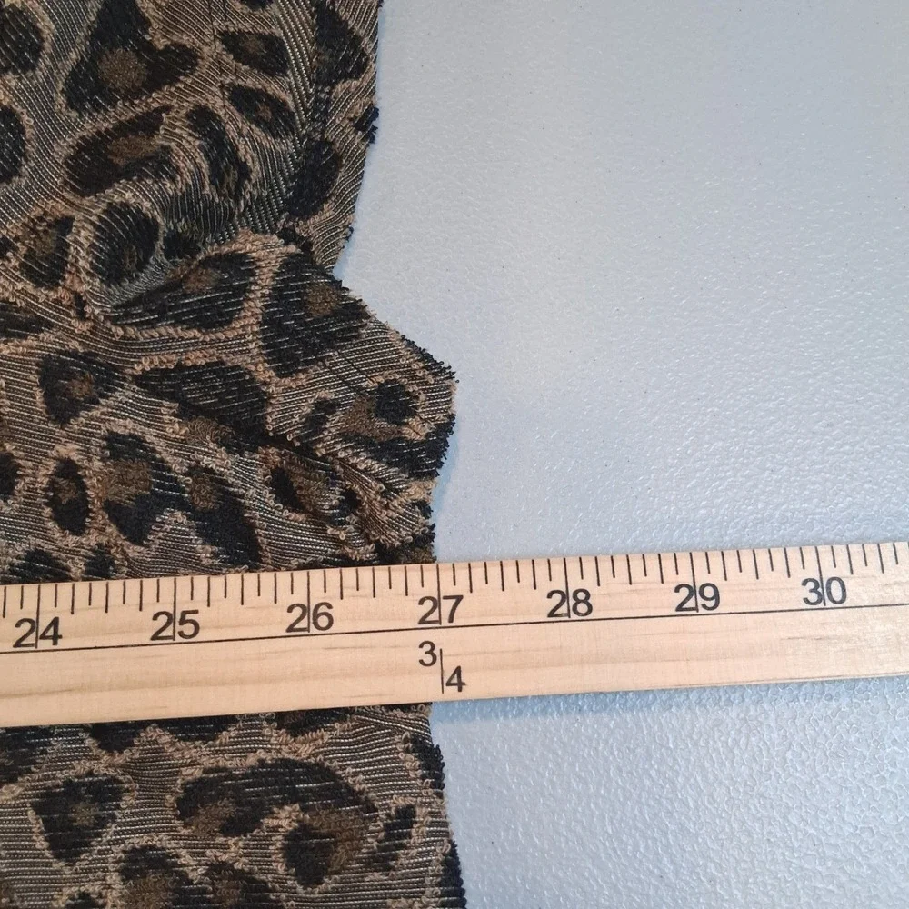 Cato 26/28W Leopard Print Midi Dress Brown Black‎ V Neck T Shirt Dress Plus Size